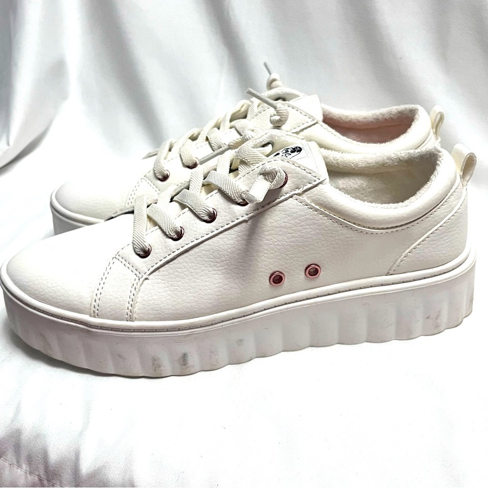 Roxy Chunky Platform Sneakers White & Rose Gold Size 10